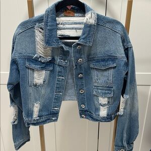 POL JEANS JACKET - Ultra Distressed